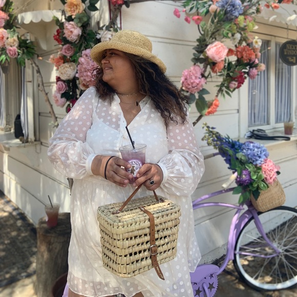 Sheer ivory polka dot dress - Picture 8 of 8